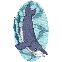 Humpback Whale Machine Embroidery Design