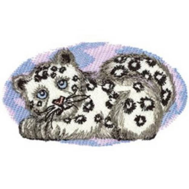 Picture of Snow Leopard Cub Machine Embroidery Design