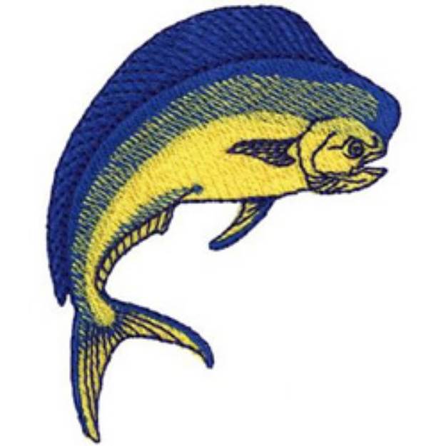 Picture of Dolphin Fish Machine Embroidery Design