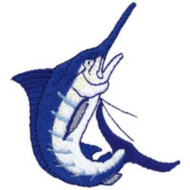 Picture of Blue Marlin Machine Embroidery Design