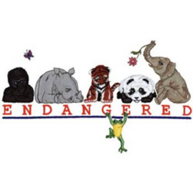 Picture of Endangered Machine Embroidery Design