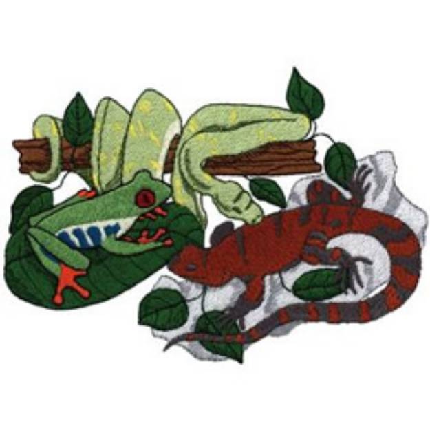Picture of Reptiles Machine Embroidery Design