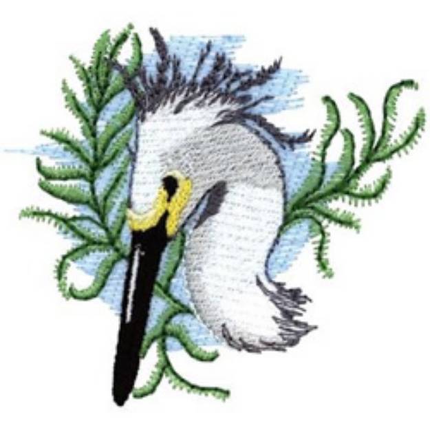 Picture of Snowy Egret Machine Embroidery Design