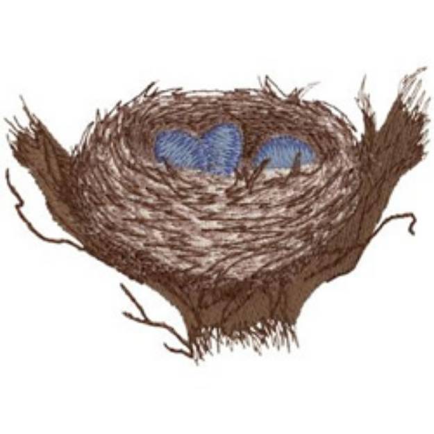 Picture of Goldfinch Nest Machine Embroidery Design