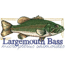 Largemouth Bass Machine Embroidery Design