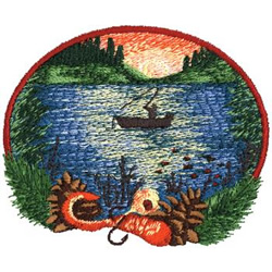 Fisherman Machine Embroidery Design
