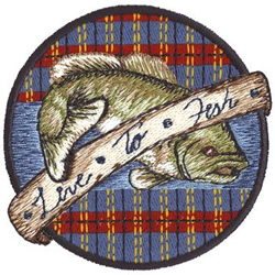 Live To Fish Machine Embroidery Design