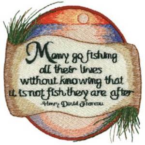 Picture of Fishing Quote Machine Embroidery Design