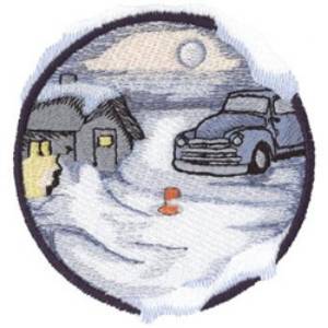 Picture of Ice Fishing Machine Embroidery Design