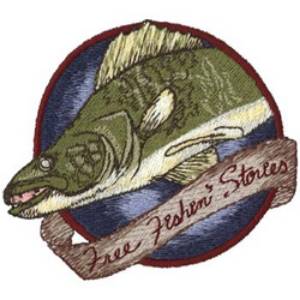 Picture of Free Fishn Stories Machine Embroidery Design