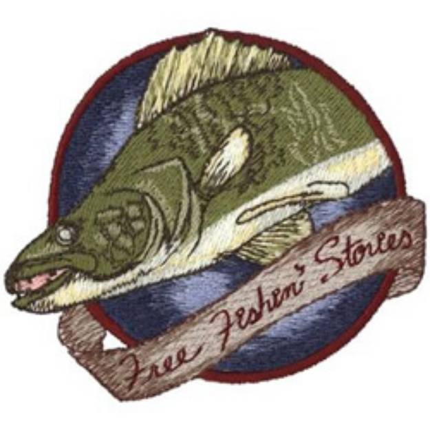 Picture of Free Fishn Stories Machine Embroidery Design