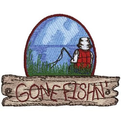 Gone Fishn Machine Embroidery Design