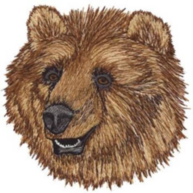 Picture of Kodiak Bear Head Machine Embroidery Design