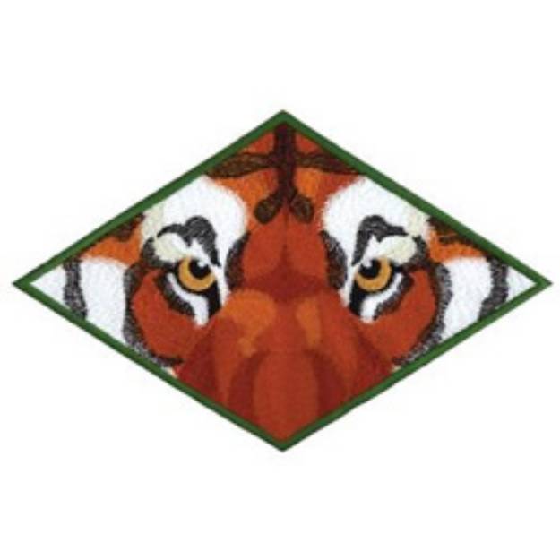 Picture of Tiger Eyes Machine Embroidery Design