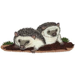Hedgehogs Machine Embroidery Design
