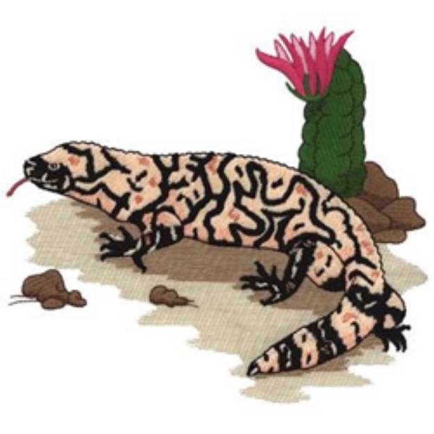 Picture of Gila Monster Machine Embroidery Design