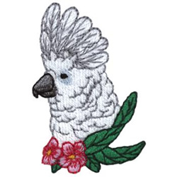 Umbrella Cockatoo Machine Embroidery Design