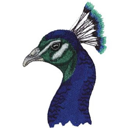 Peacock Head Machine Embroidery Design