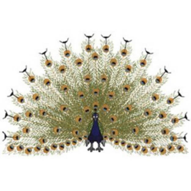 Picture of Male Peacock Machine Embroidery Design