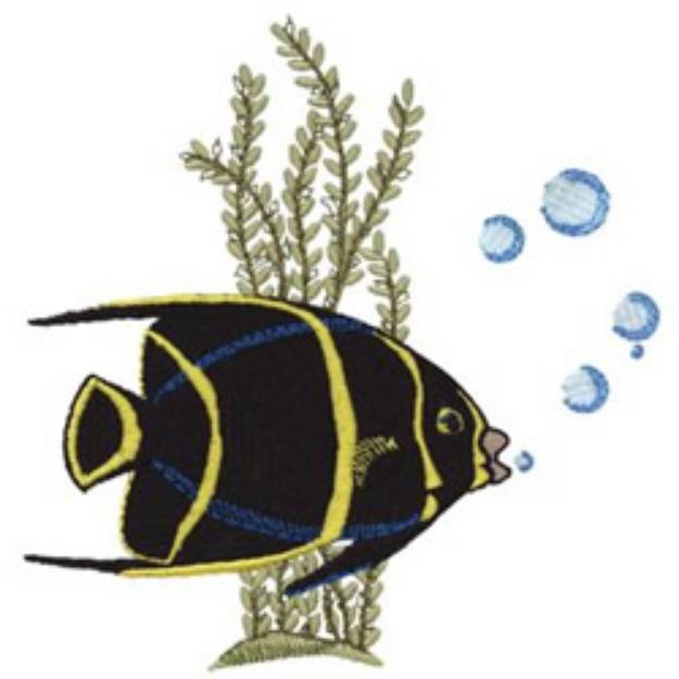 Picture of French Angelfish Machine Embroidery Design
