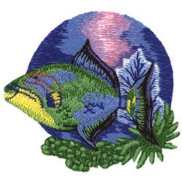 Picture of Queen Triggerfish Machine Embroidery Design