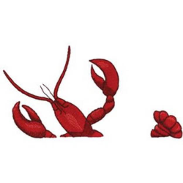 Picture of Lobster Pocket Topper Machine Embroidery Design