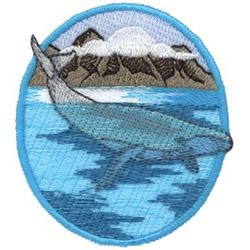 Blue Whale Machine Embroidery Design