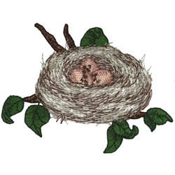 Baltimore Oriole Nest Machine Embroidery Design