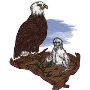 Picture of Eagle And Eaglet Machine Embroidery Design