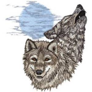 Picture of Wolf Pair Machine Embroidery Design