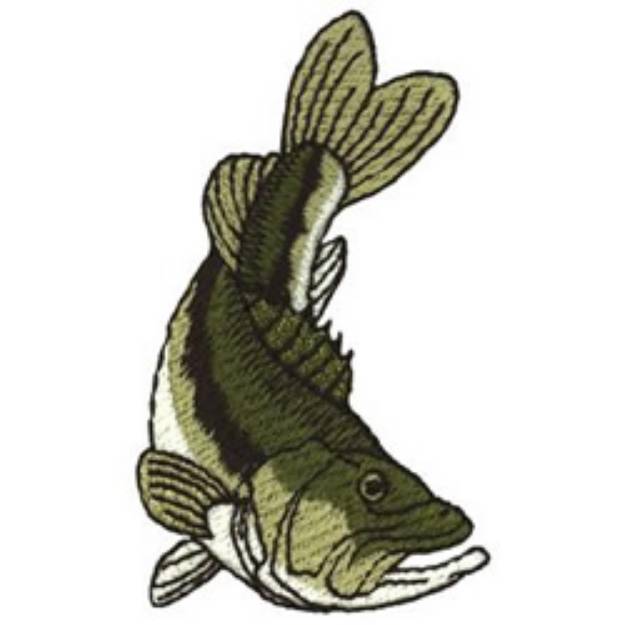 Picture of Largemouth Bass Machine Embroidery Design