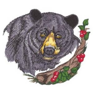 Picture of Black Bear Head Machine Embroidery Design