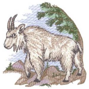 Picture of Rocky Mountain Goat Machine Embroidery Design