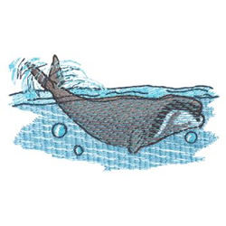 Bowhead Whale Machine Embroidery Design