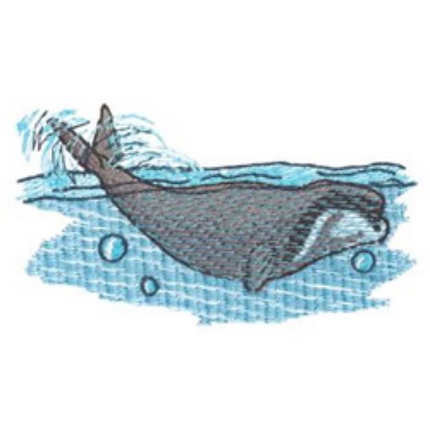 Picture of Bowhead Whale Machine Embroidery Design
