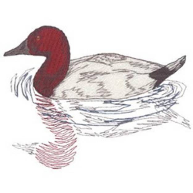 Picture of Canvasback Duck Machine Embroidery Design
