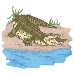 Nile Crocodile Machine Embroidery Design