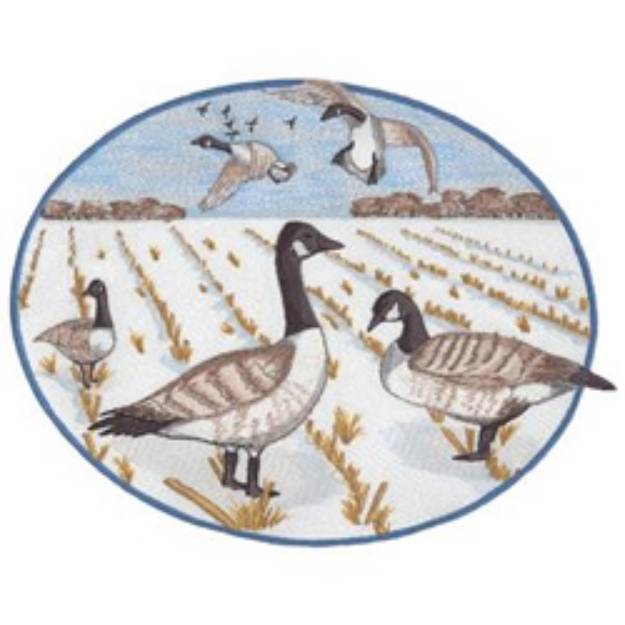 Picture of Canada Geese Machine Embroidery Design
