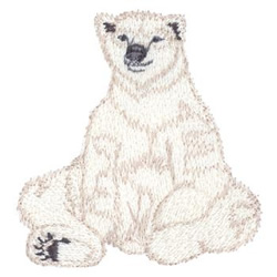 Polar Bear Machine Embroidery Design