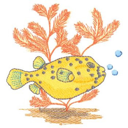Spotted Puffer Fish Machine Embroidery Design