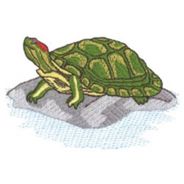 Picture of Red Eared Slider Machine Embroidery Design