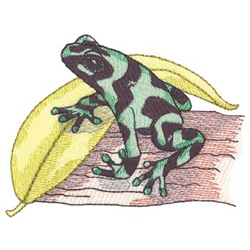 Green Poison Dart Frog Machine Embroidery Design