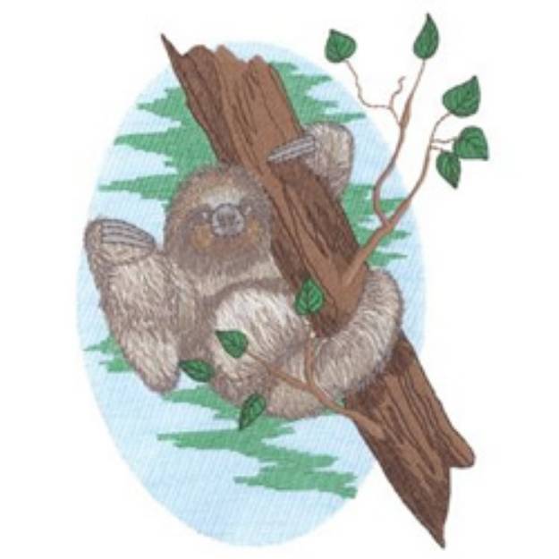 Picture of 3 Toed Sloth Machine Embroidery Design