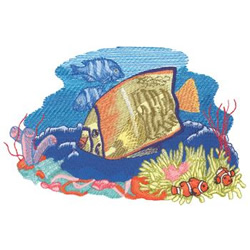 Coral Reef Machine Embroidery Design