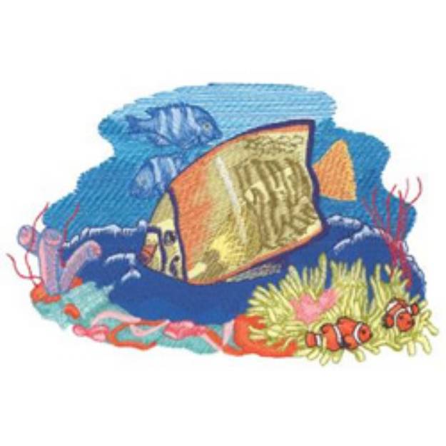 Picture of Coral Reef Machine Embroidery Design