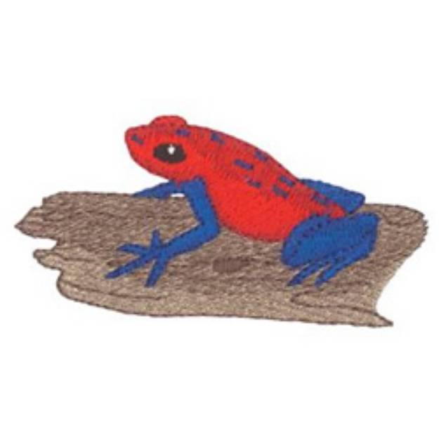 Picture of Strawberry Poison Dart Frog Machine Embroidery Design