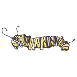 Monarch Caterpillar Machine Embroidery Design