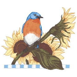 Bluebird Machine Embroidery Design