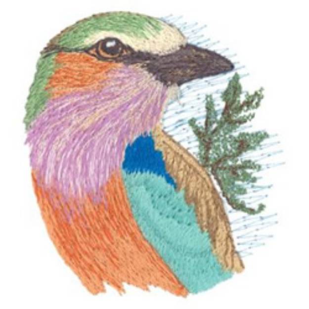 Picture of Lilac Breasted Roller Machine Embroidery Design