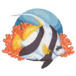 Long- Fin Bannerfish Machine Embroidery Design
